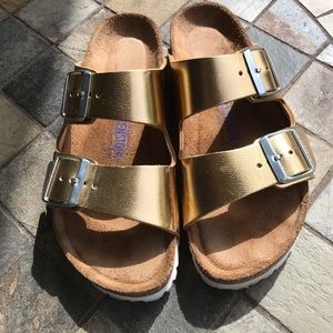 Arizona Metallic Birkenstock Sandals size 38